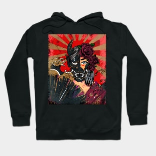 Geisha With Mask Hoodie